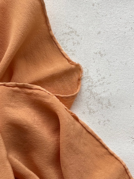 The Classic' Washable Silk Scarf in Apricot – Tono + co