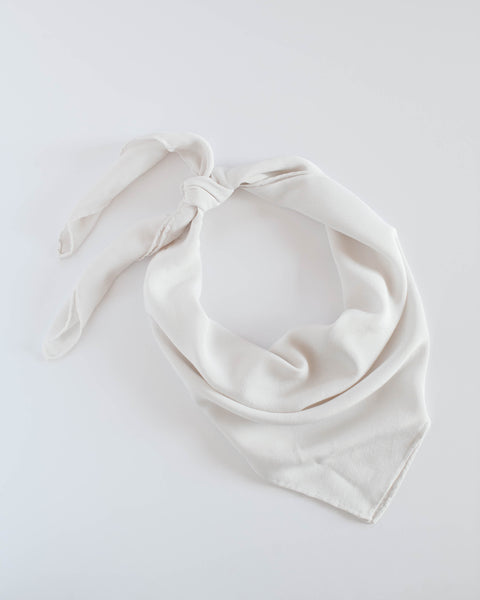 Silk Neck Scarf for Women in Solid Black