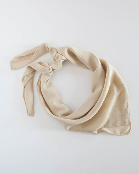 The Classic' Washable Silk Scarf in Cream – Tono + co