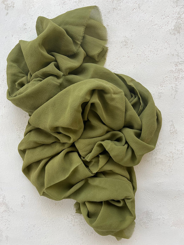 Medium Yellow Green Silk Classic Styling Textile 368