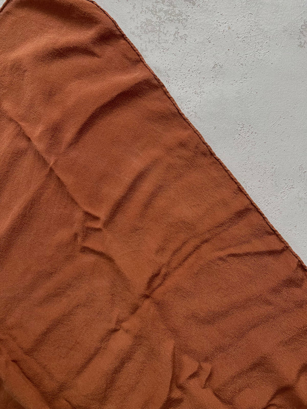Brown-Orange Silk Scarf 'The Scout' 522