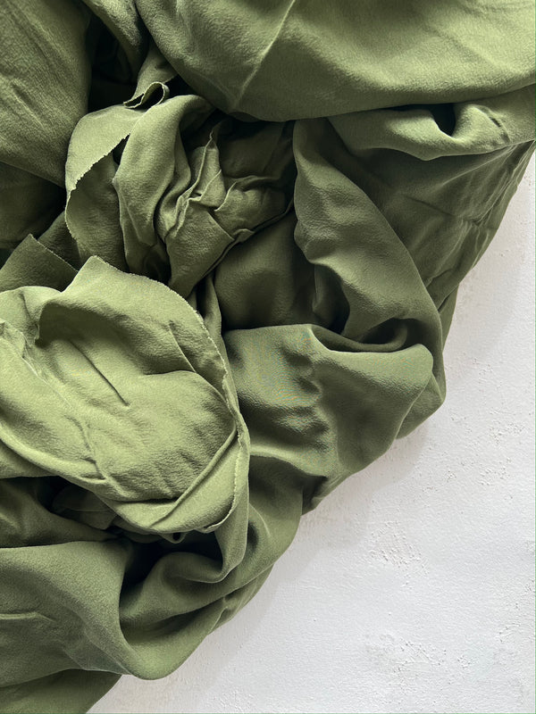 Olive Silk Semi-Sheer Styling Textile 530