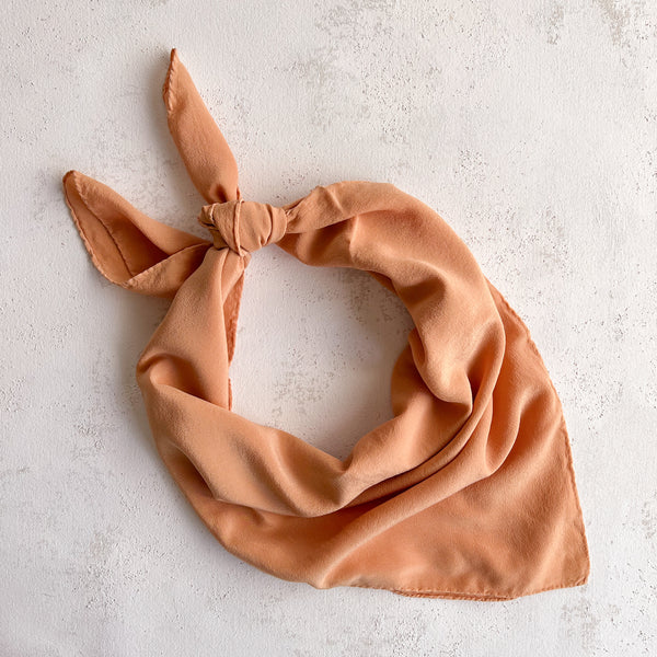 The Classic' Washable Silk Scarf in Apricot – Tono + co