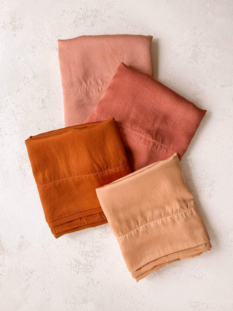 Silk Pillowcase in Apricot