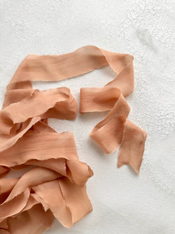 Soft Rose Gold Semi-Sheer Ribbon 557