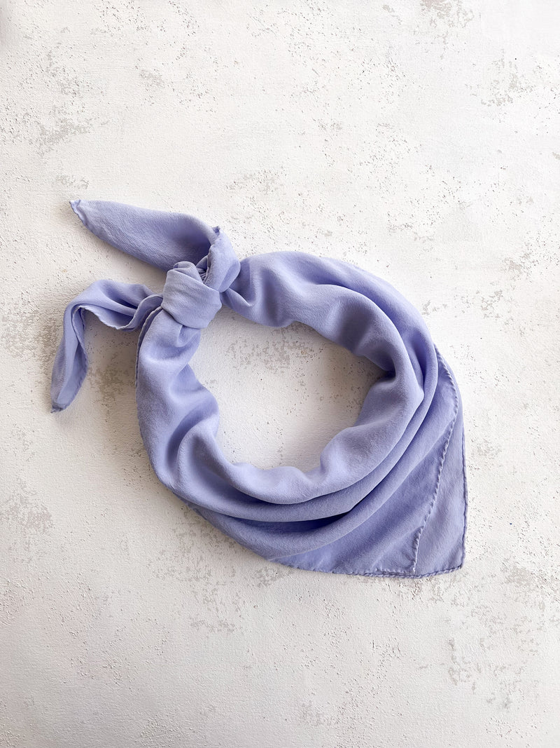 'The Classic' Washable Silk Scarf in Periwinkle
