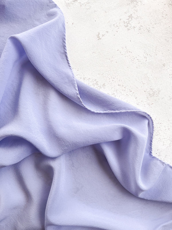 'The Classic' Washable Silk Scarf in Periwinkle