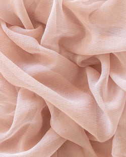 Tono + co Gossamer Silk Textile in Peach. Perfect for styling, tabletop design, detail work, or as a table runner. Find your inspiration through color and silk. Lovingly hand-dyed in Santa Ana, California and available in 24 signature colors. Check out our website for more styling, flat-lay, and color tips.