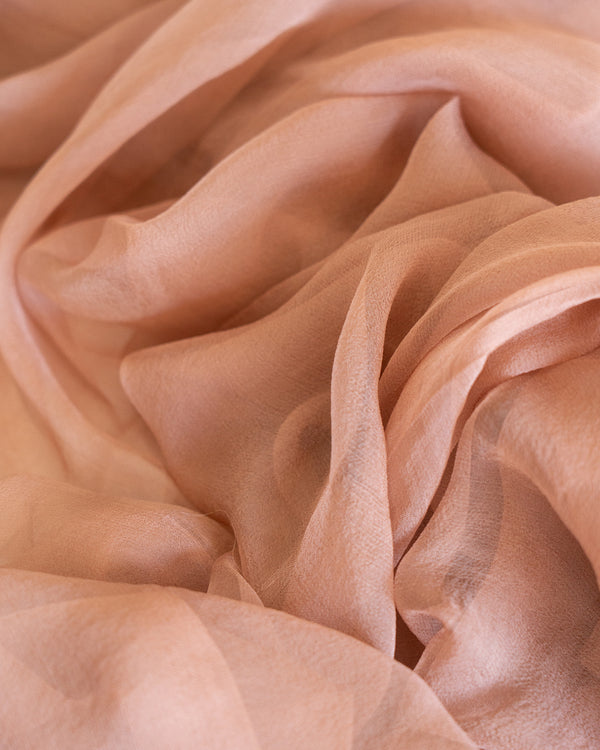 Silk Gossamer Textile in Rose Gold