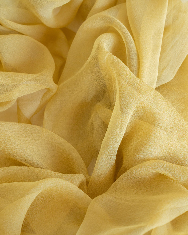 Tono + co Gossamer Silk Textile in Honey. Perfect for styling, tabletop design, detail work, or as a table runner. Find your inspiration through color and silk. Lovingly hand-dyed in Santa Ana, California and available in 24 signature colors. Check out our website for more styling, flat-lay, and color tips.