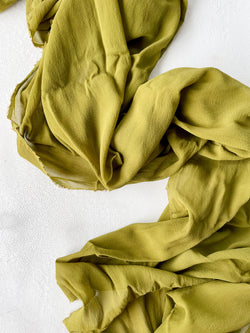 Medium Yellow Green Silk Classic Styling Textile 369