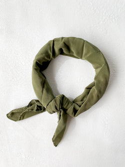 Medium Brown-Green Silk Scarf 'The Classic' 374