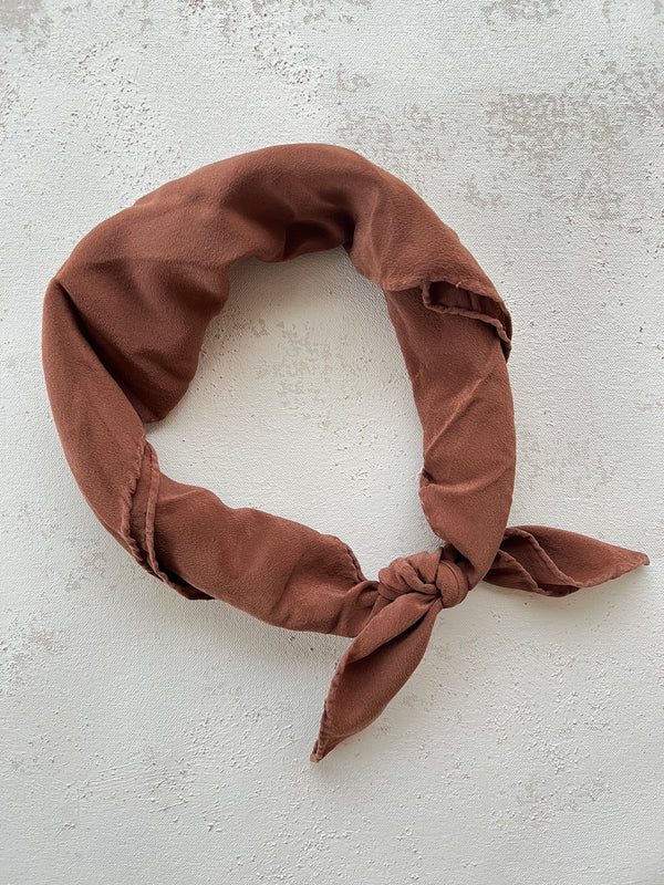 Medium Red-Brown Silk Scarf 'The Scout' 463