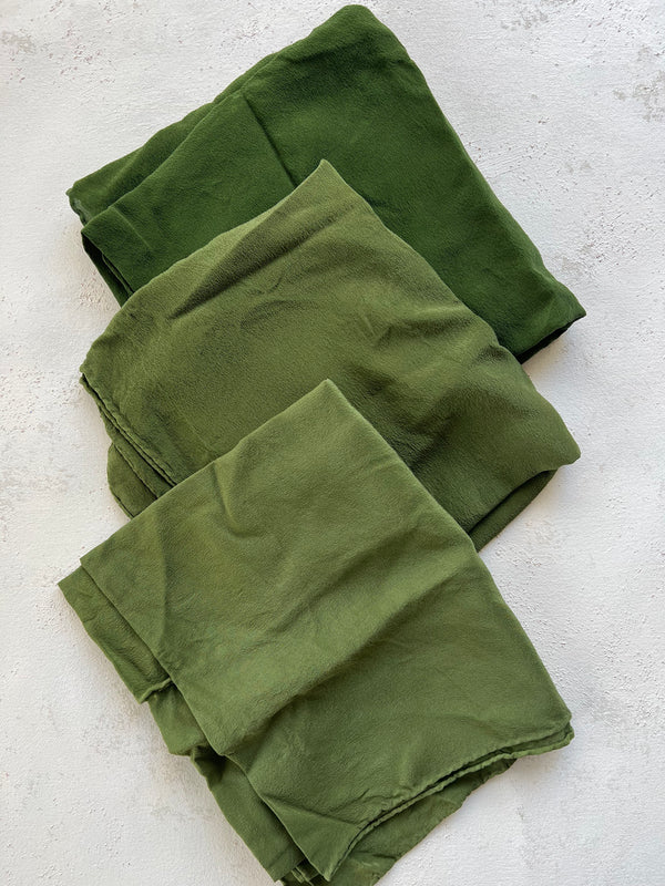 Dark Grass Green Silk Scarf 'The Classic' 485