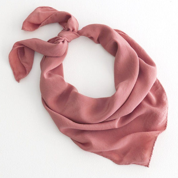 'The Classic' Washable Silk Scarf in Coral