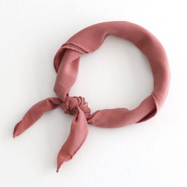 'The Scout' Washable Silk Scarf in Coral