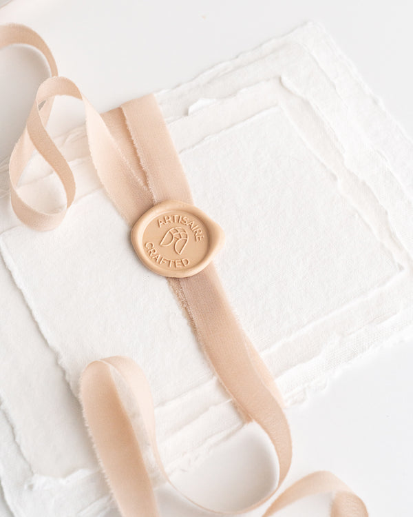 Silk Ribbon Trim in Sand