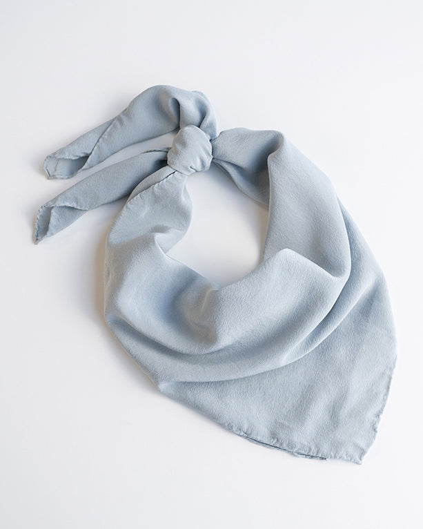 'The Classic' Washable Silk Scarf in Sky