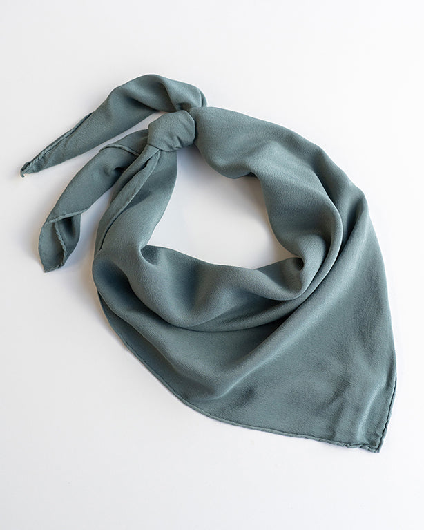 'The Classic' Washable Silk Scarf in Lake