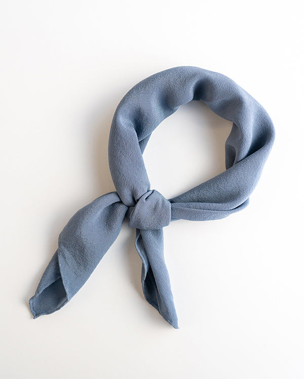 'The Scout' Washable Silk Scarf in Sea