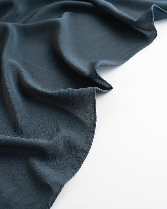 'The Classic' Washable Silk Scarf in Ocean