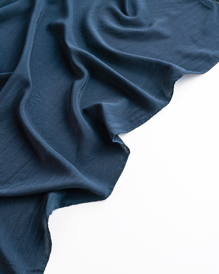 'The Classic' Washable Silk Scarf in Storm