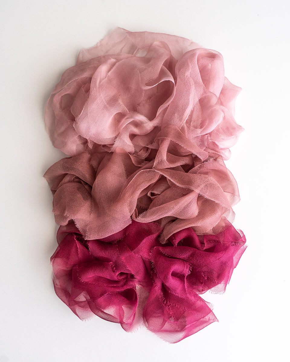 Silk Gossamer Ribbon in Rhubarb – Tono + co