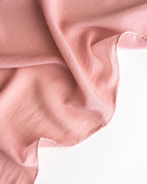 'The Classic' Washable Silk Scarf in Peony