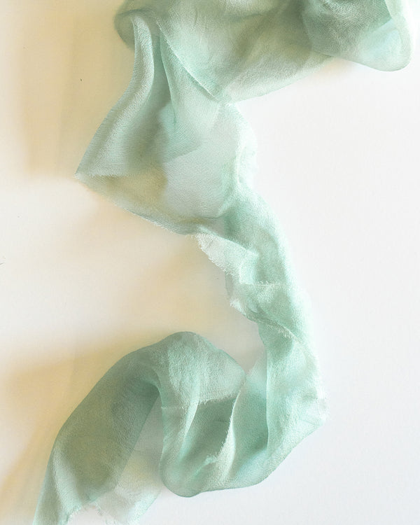 Silk Gossamer Ribbon in Celadon