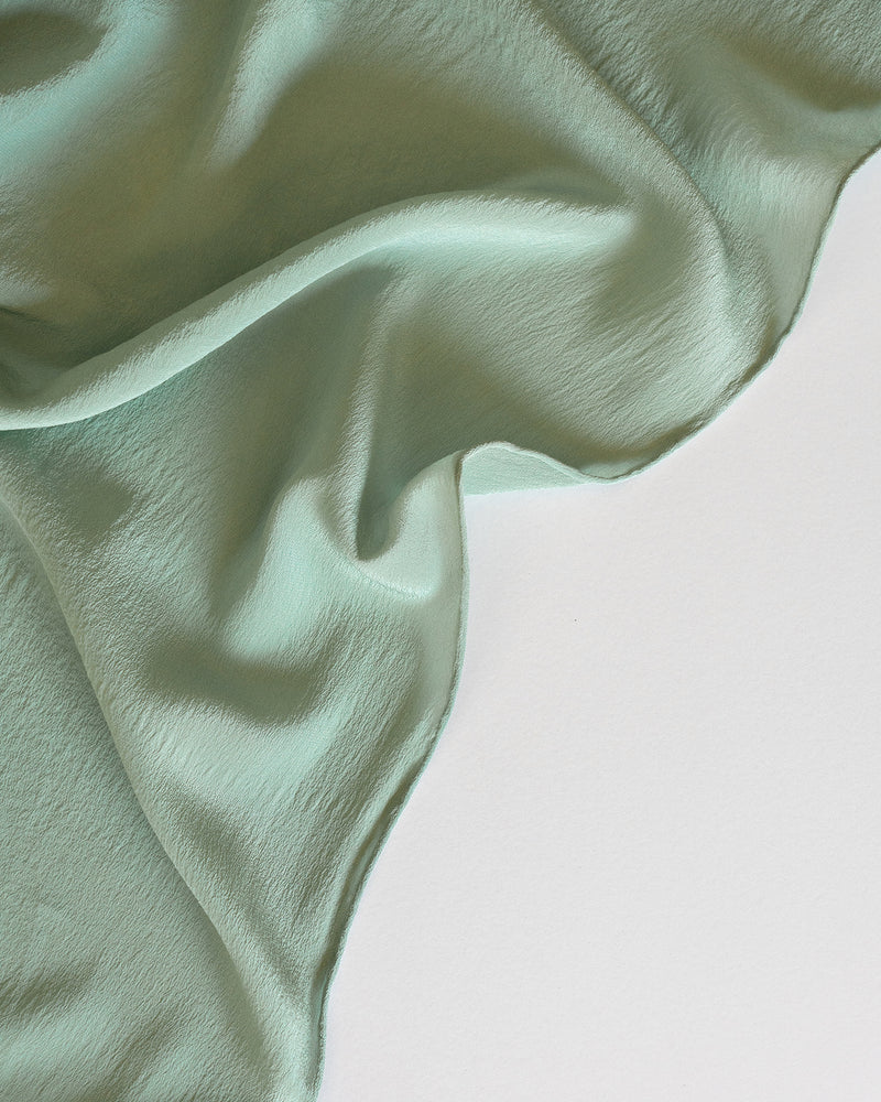 'The Classic' Washable Silk Scarf in Celadon