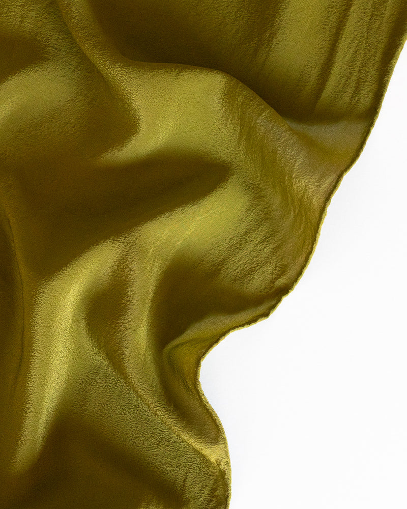 'The Classic' Washable Silk Scarf in Lichen