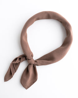 'The Scout' Washable Silk Scarf in Mushroom