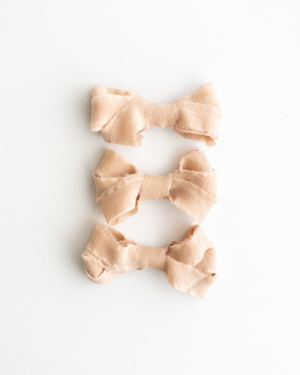 Silk Ribbon Trim in Sand