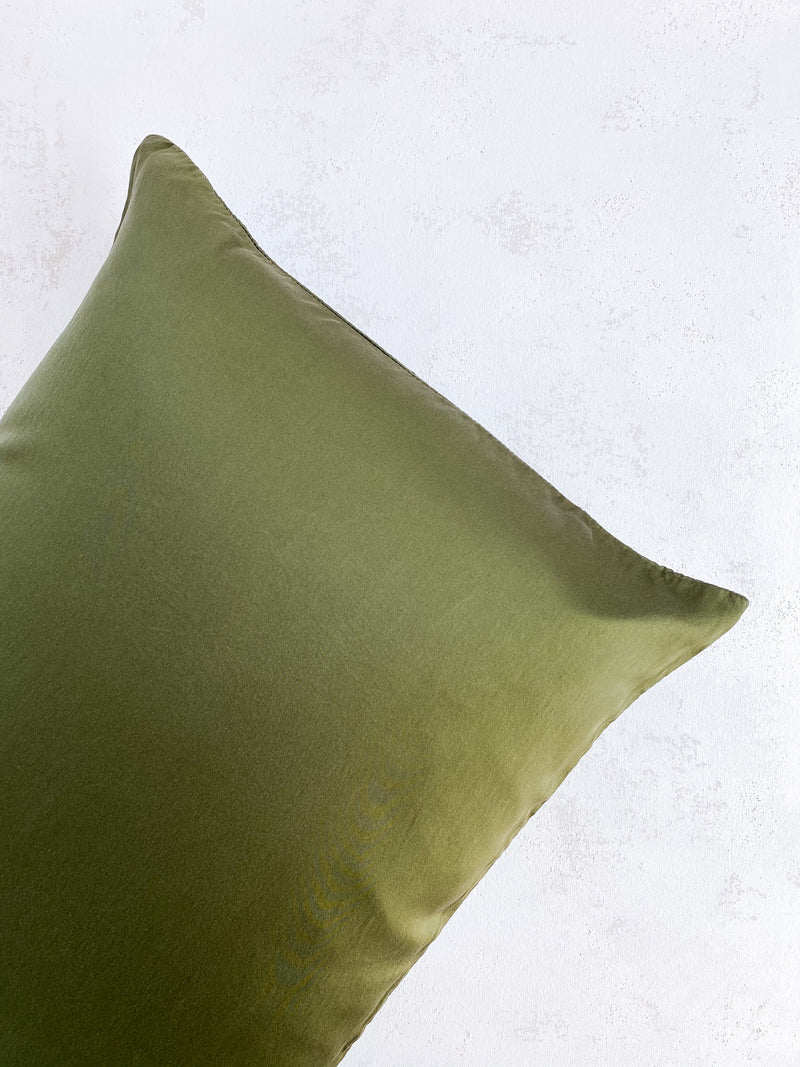 Silk Pillowcase in Olive