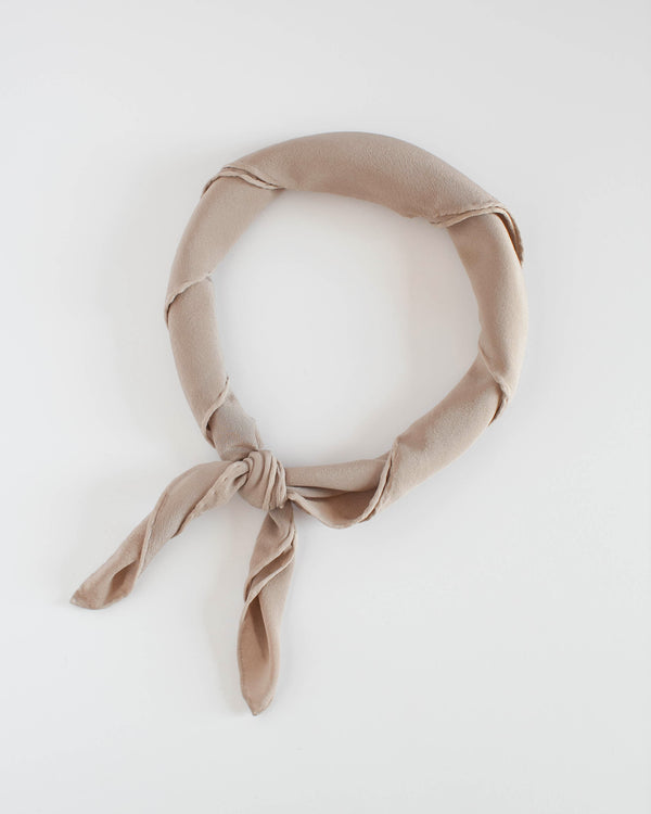 'The Scout' Washable Silk Scarf in Fawn