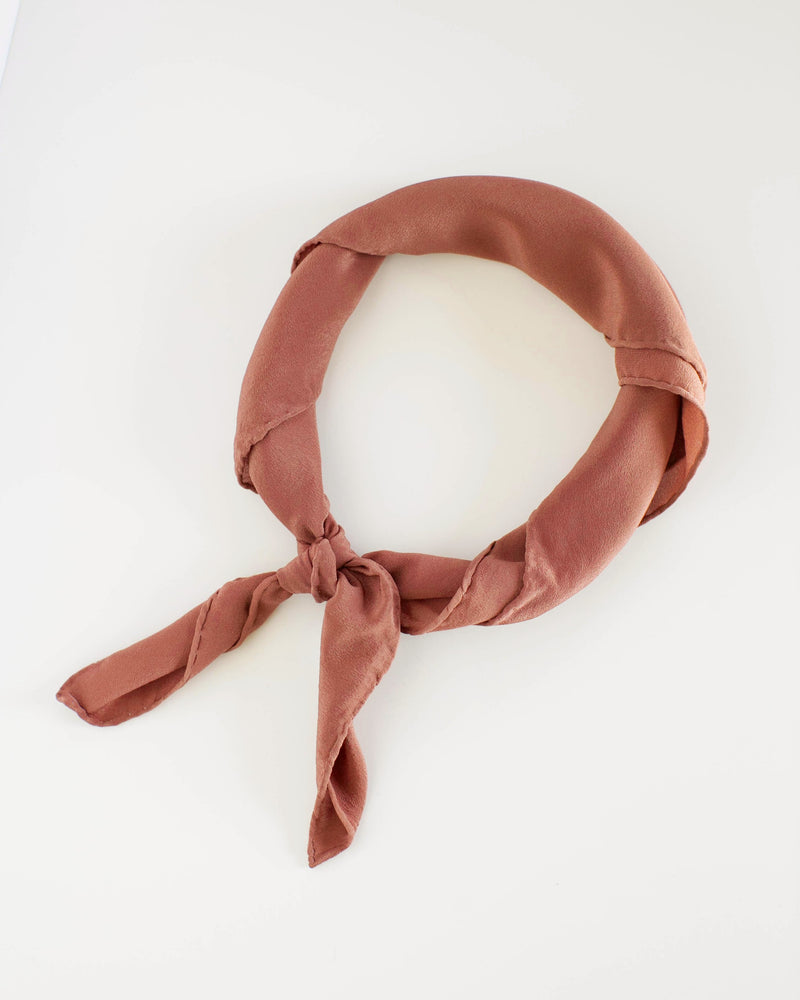 'The Scout' Washable Silk Scarf in Copper