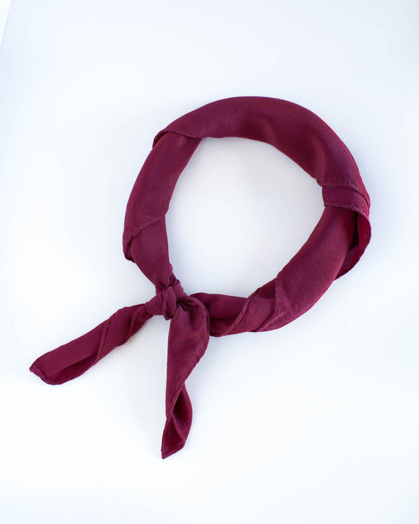 'The Scout' Washable Silk Scarf in Berry