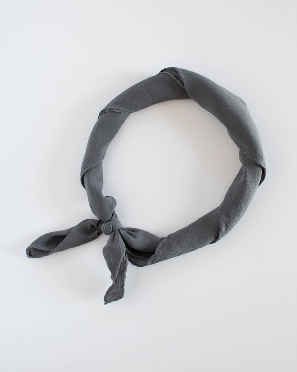 'The Scout' Washable Silk Scarf in Slate