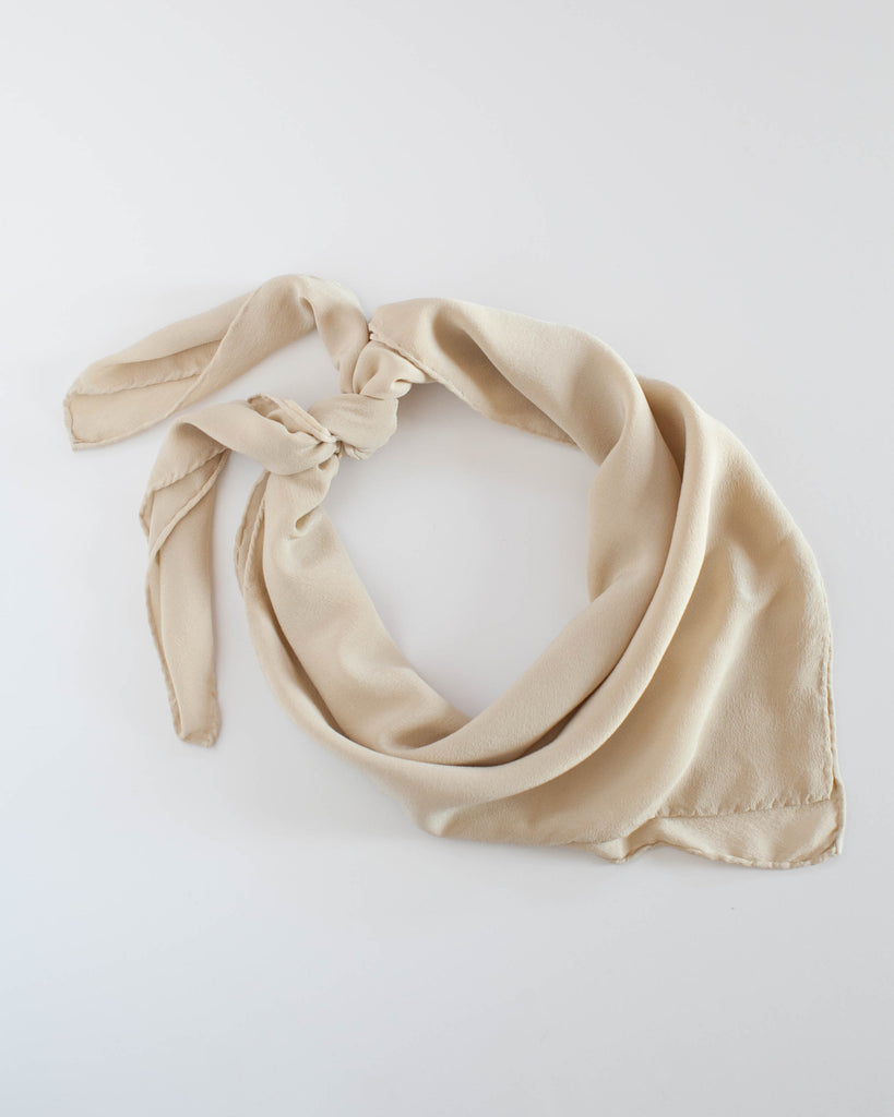 The Classic' Washable Silk Scarf in Cream – Tono + co