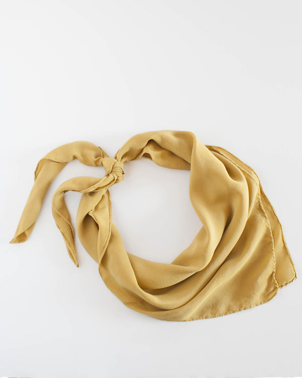 'The Classic' Washable Silk Scarf in Honey
