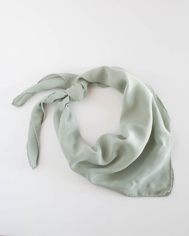 'The Classic' Washable Silk Scarf in Sage