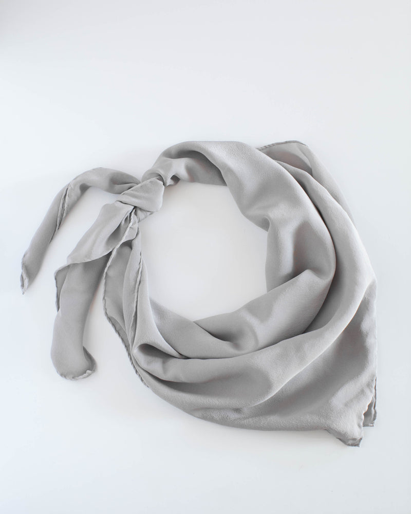 'The Classic' Washable Silk Scarf in Stone