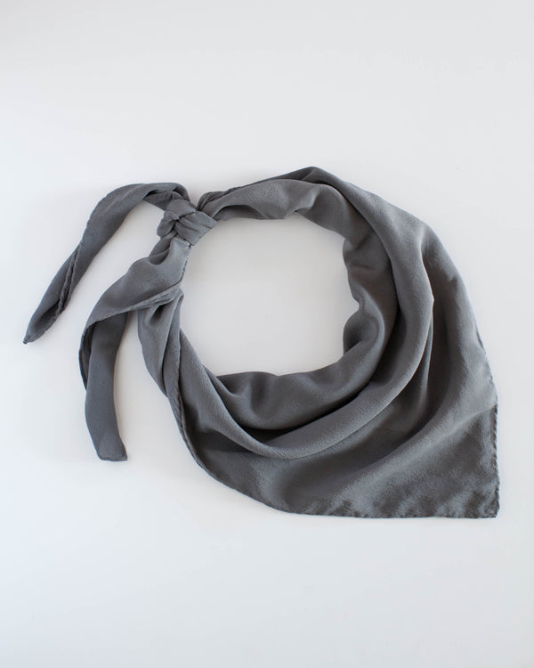'The Classic' Washable Silk Scarf in Slate