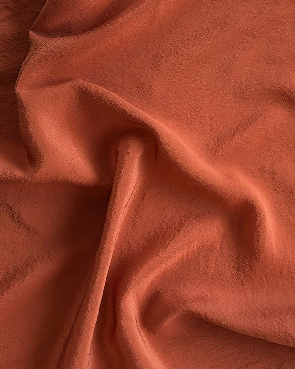 'The Hankie' Washable Silk Scarf in Terra Cotta