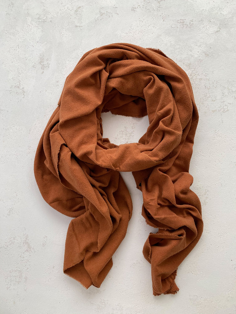 Sloppy on sale Note Taker - Rust Hand Painted Silk Satin Scarf