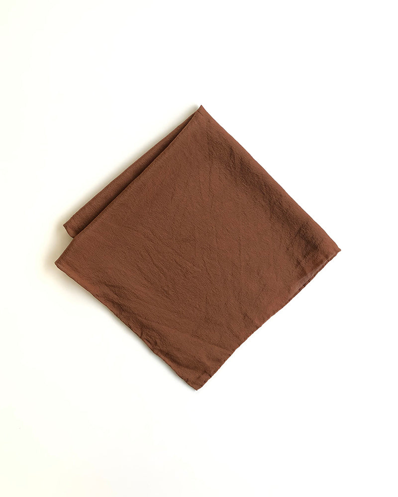 'The Hankie' Washable Silk Scarf in Pecan