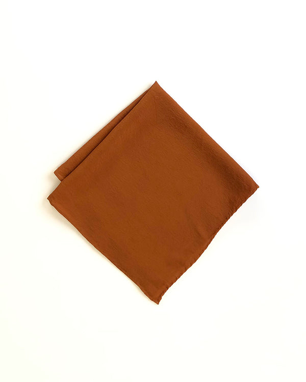 'The Hankie' Washable Silk Scarf in Rust