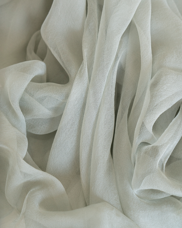 Silk Gossamer Textile in Sage