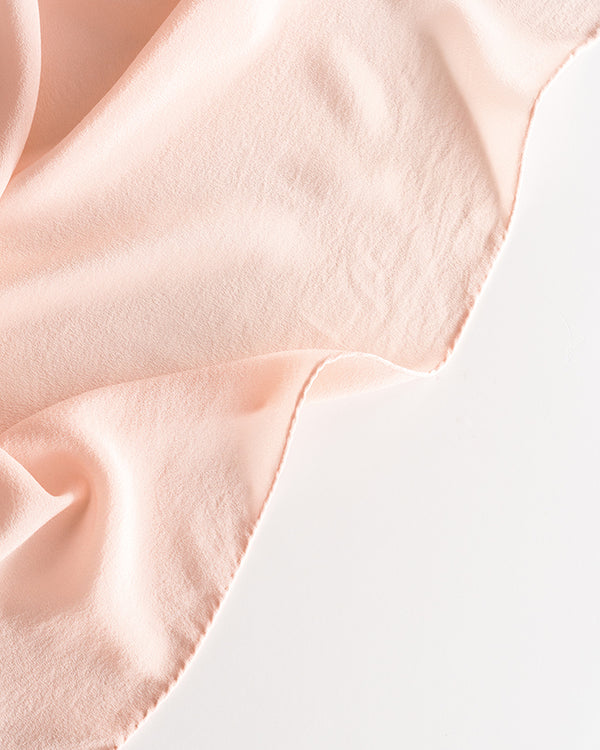 'The Classic' Washable Silk Scarf in Champagne