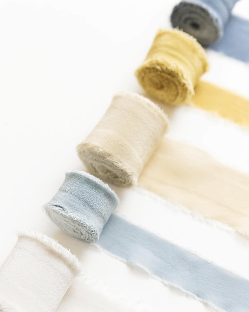 Tono + co Classic and Gossamer Silk Ribbon bundles, featuring favorites from the Golden + Marine Collections. Find your inspiration through color and silk. Lovingly hand-dyed in Santa Ana, California and available in 24 signature colors. Check out our website for more styling and color tips.
